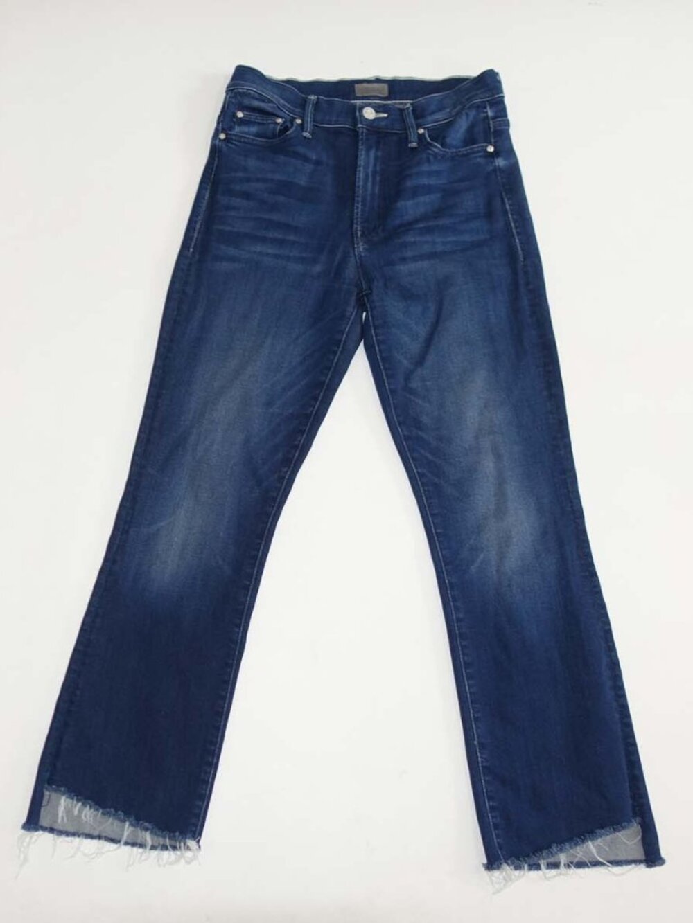 Mother Women's Insider Crop Step Fray Jeans Size 28 Mid Rise Tongue and Chic